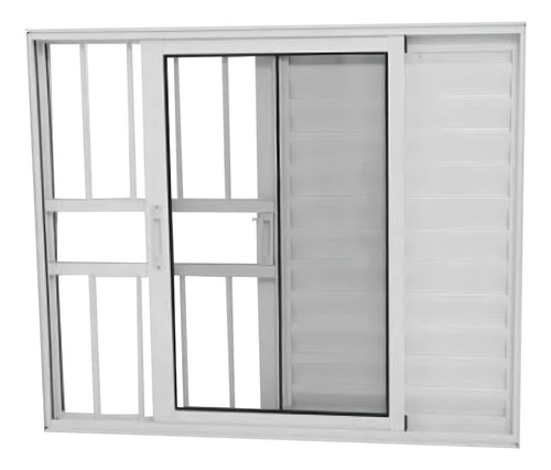 Janela Veneziana De Alumínio 3 Folhas 100 X 150cm Com Ei