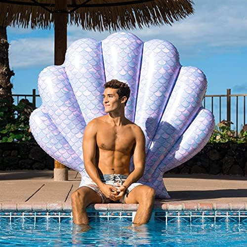 Isla Jumbo De Concha De Sirena - 60 X 69 De Poolcandy. Incre