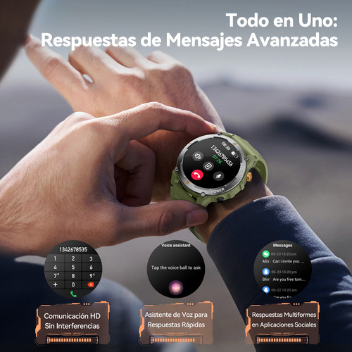 J300 Smartwatch Deportivo - 100+ Modos De Deporte, 7 Días De Batería, Ip68 Impermeable, Monitoreo De Salud & Llamadas Bluetooth Para Aventureros