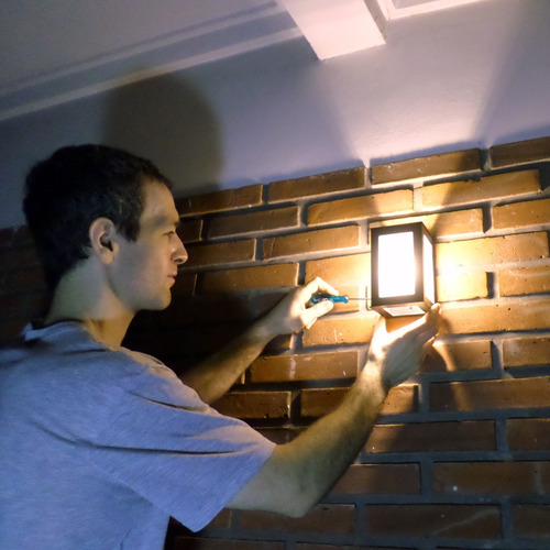 Imagen 2 de 10 de Bañador Led Exterior Para Pared Efecto Luminaria 8w Pack X4u