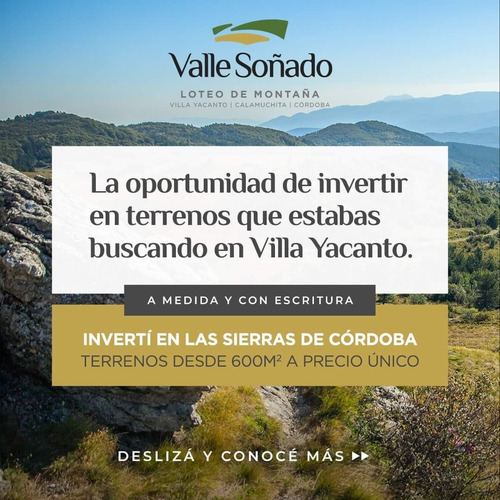 Imagen 4 de 10 de Vendo Terrenos Turísticos En Villa Yacanto De Calamuchita.