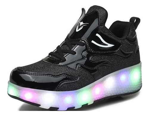 Patines Led Tenis Con 2 Ruedas, Zapatos Deportivos