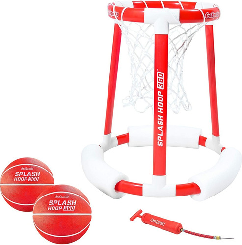 Canasta Inflable Basketbol Con 2 Pelotas Para Alberca Playa
