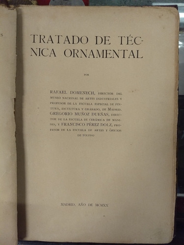 Tratado De Técnicas Ornamental - Rafael Domenech