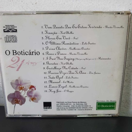 Cd O Boticario 21 Anos Pop Rock Original Lacrado