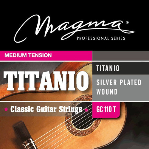 Encordado Guitarra Clásica Magma Tens. Media Titanium Gc110t