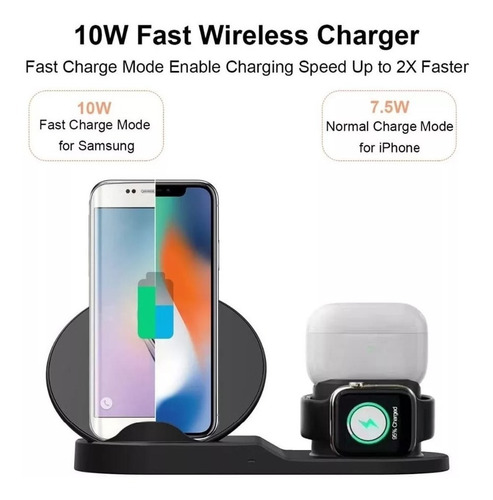 Cargador Rápido Inalámbrico 3 En 1 Apple 2020 + Cargador 3.0