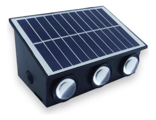 Aplique Solar Bidireccional Impermeable 6 Leds Luz Rgb