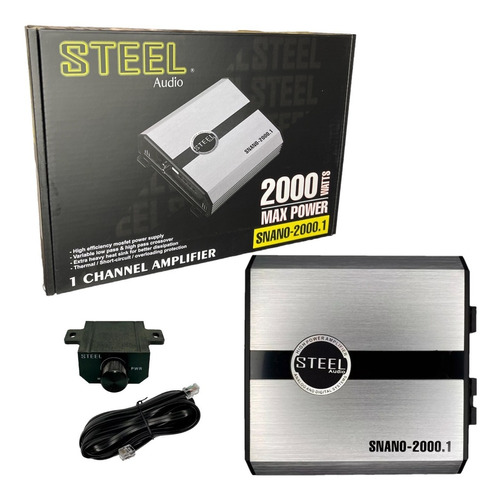 Amplificador Steel Audio Snano-2000.1 800w 1ohm Clase D Nano