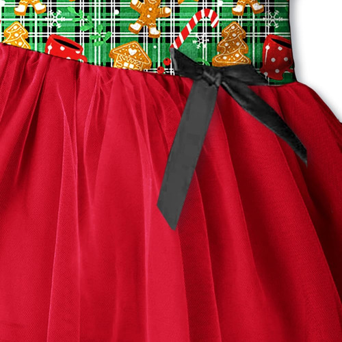 Vestidos De Cuadros Verdes De Navidad Para Niña, Tutú De Tul