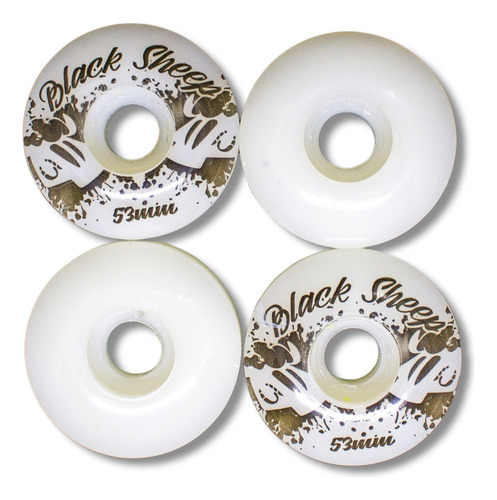 Roda Skate Black Sheep Semi Profissional + Rolamento Brinde Cor Branca