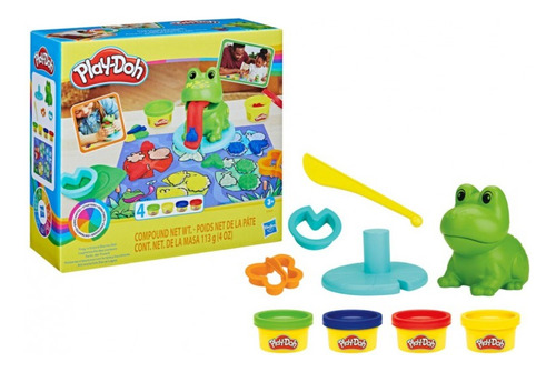 Set De Playdoh Creaciones Con La Rana Y Colores 113 Gr    