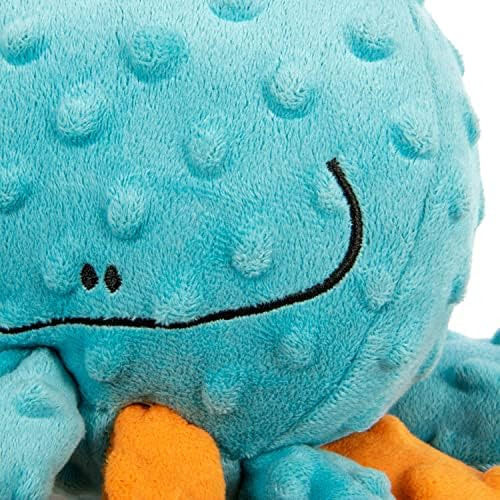 Godog Crazy Tugs Octopus Squeaky Plush Tug Dog Toy, Chew Gua
