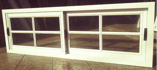 Ventana Aluminio Blanco 1,00x50 Vidrio Repartido