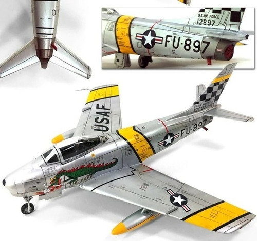 Avion F86 Sabre Academy 12546 F-86f Korean War 1/72 Maqueta