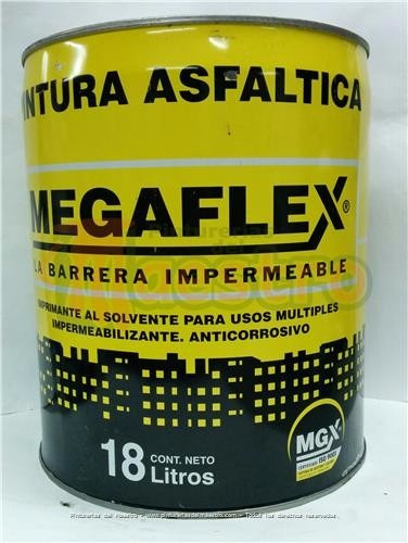 Pintura Asfáltica Base Solvente Megaflex 18 Litros
