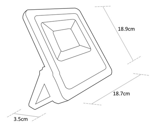 Reflector Led 50w, 6500k, Negro, Ip65 Estévez Pack 4 Pza