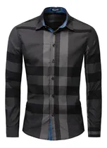 Comprar Camisas De Vestir De Manga Larga Para Hombre, Corte Regular,