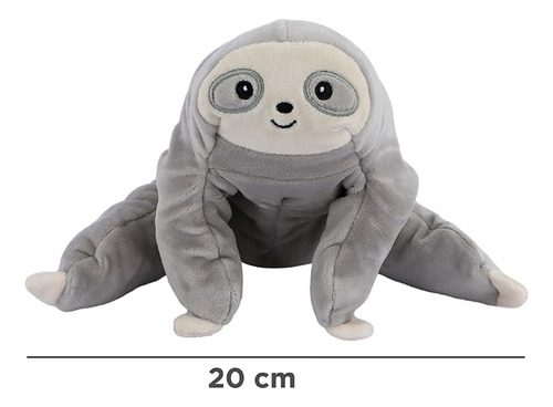 Miniso Peluche Perezoso Felpa Rosa 20x12 Cm Color Gris
