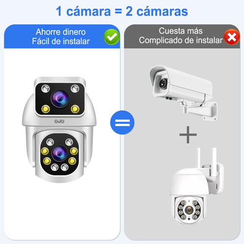 Ojo® 10mp Doble Pantalla Cámara Cámara Vigilancia Lentes