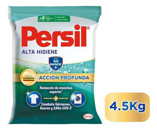 Detergente en polvo Persil Alta Higiene Acción Profunda 4.5K