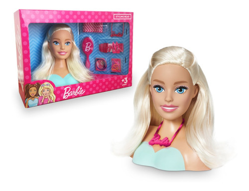 Boneca Barbie Faça Penteados Busto Com Acessórios Fashion 