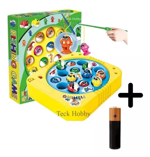 Brinquedo Jogo Pesca Peixe Grande Infantil Pescaria Maluca 24 peixes - BBR  Toys