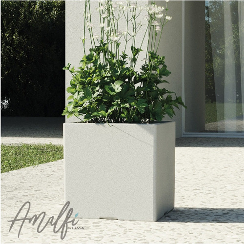 Maceta Plástica Rotomoldeada Modelo Cubo N 30 Moderna Amalfi