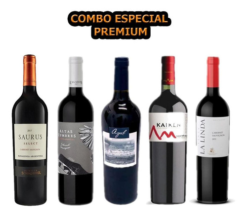 Vinos Cabernet Sauv. Combo 5 Azul Finca Kaiken Altas Saurus