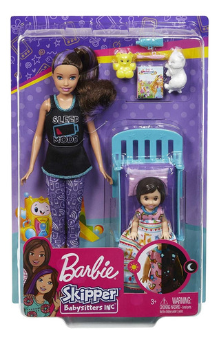 Barbie Set De Juego Skipper Babysistters Hora De Dormir