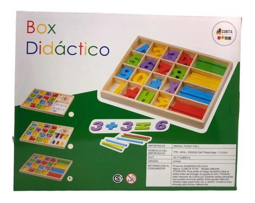 Imagen 2 de 10 de Juego Didactico Madera Con Numeros Montesori Tea Matematica