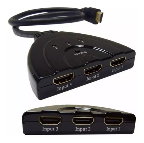 Conmutador HDMI 3x1 con 3 entradas y 1 salida - Cable HDMI - Los mejores  precios