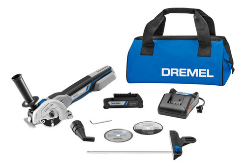 Sierra Compacta Multimaterial Inalam Dremel Ultra-saw Us20v Color Gris/Negro