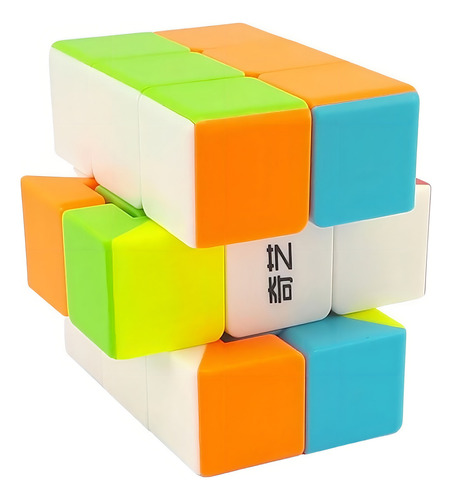 Cubo Mágico Rubik Cuboide Qiyi 3x3x2 - Estrutura sem adesivo Cube 332