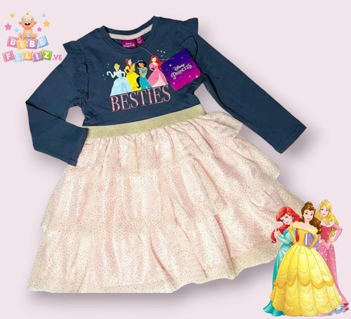 Vestido Princesas Disney Para Niña.