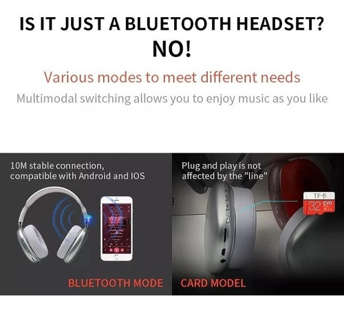 Audífonos Inalámbricos Con Micrófono Y Bluetooth