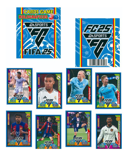 Kit 200 Cards Fc 2025 = 50 Pcs Cartas/figurinhas/cartinhas Fc 2025 Fifa Futebol