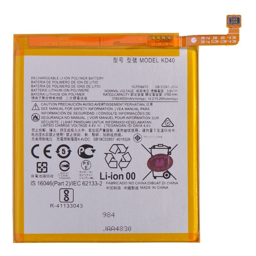 Batería Mk Cell Para Motorola G8 Plus / Kd40/ Xt2019