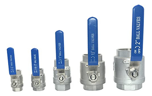Válvula De Bola De Acero Inoxidable Ss 316 De 1puLG Npt,