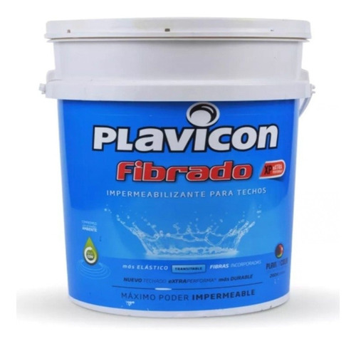 Plavicon Fibrado Impermeabilizante Techo/terraza X 10 Kg