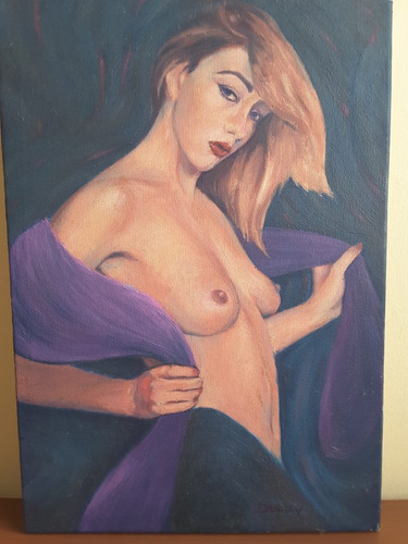 Pintura Al Óleo Mujer Desnuda