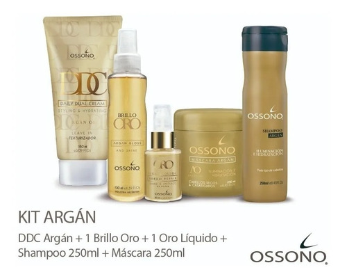 Combo Argan Ossono Iluminacion Hidratacion Profesional 