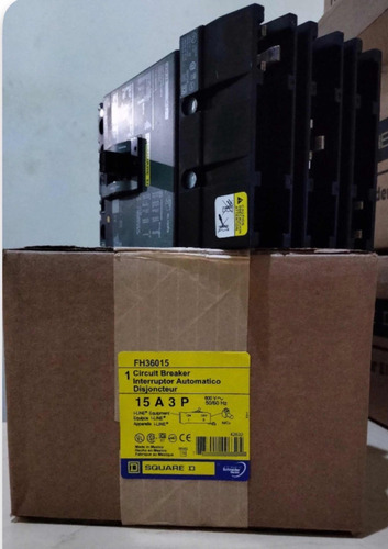 Fh36015 Squared 15 Amp. I-line Interruptor Termomagnetico