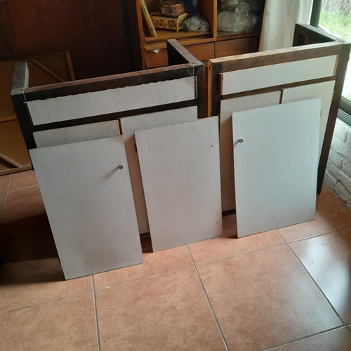 Mueble Bajo Y Sobremesada + 3 Puertas Cármica Blanca