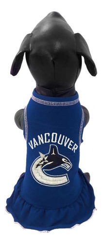 Nhl Vancouver Canucks Dog Cheerleader Dress, Xs, Royal
