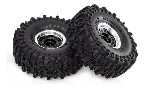 4 Piezas De Ruedas Y Neumáticos De Coche Rc De Negro