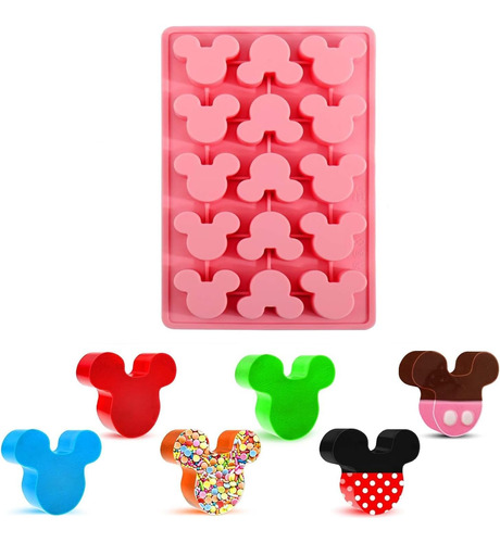 Mickey Mouse - Moldes De Silicona Para Chocolate, 15 Cavidad