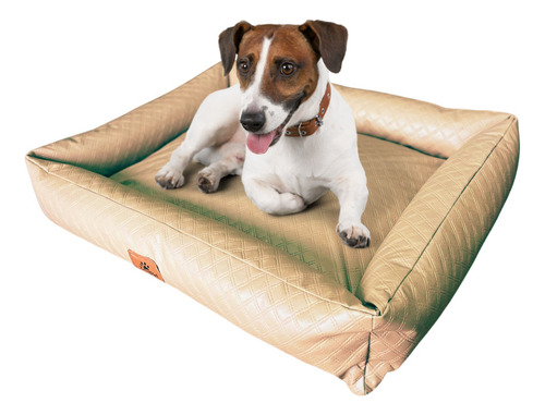 Cama Pet Zostpet 60x50 Lavável À Prova D'água Impermeável Cor Caramelo