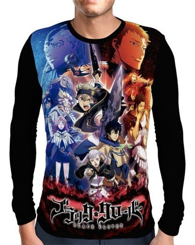 Camiseta Anime Black Clover Asta Manga Camiseta Anime Black Clover Asta Manga