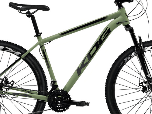 Bicicleta Mtb Aro 29 Kog 21 Marchas Com Freios A Disco Cor Verde Militar+preto